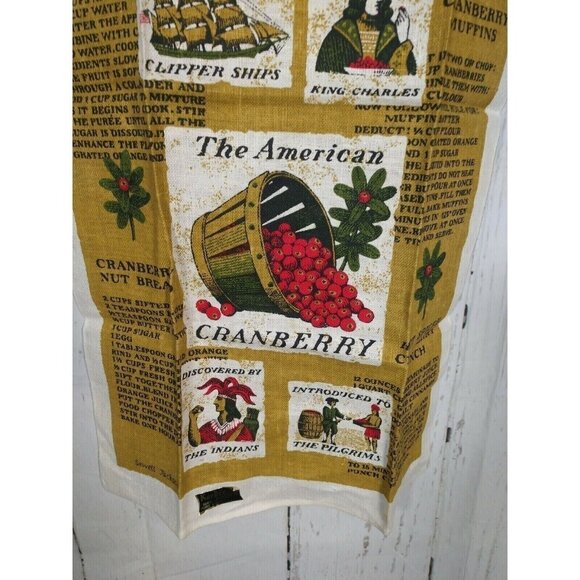 Vtg KayDee Handprint Linen The American Cranberry - Picture 2 of 4